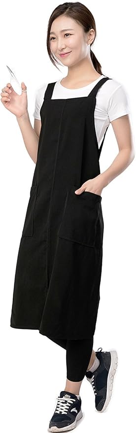 Black Hair Stylist Apron With Pockets Professional Salon