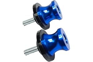 JCSUMRID 2pcs M6 X1.5 Motorcycle Swing Arm Spools Sliders CNC 6mm Swingarm Stand Screw Replacement for Yamaha FZ09 FZ10 MT09 MT10 YZF R1 R6 R125 R6S R25 R3（Blue)