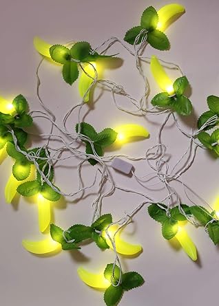 Glimmer Lightings Banana 8 Meters String Light for Home Decor Festival Party Diwali Christmas Decoration- Yellow
