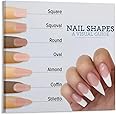GLTLGBPR Nail Salon Poster - Nail Sticker Type Shape Visual Guide Decorative Wall Art Canvas Printing Office Bedroom Aesthetic Poster Frame-style 8x8inch(20x20cm)