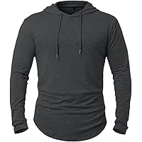 KUYIGO Sweat à Capuche Athlétique à Manches Longues Pour Homme, Pull Décontracté à Capuche, Tailles S à 2XL, Bleu, T-Grand