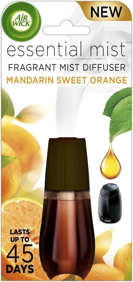 Air Wick Essential Oils Diffuser Mist Refill, Mandarin & Sweet Orange, 1ct, Air Freshener