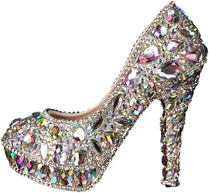 crystal prom shoes