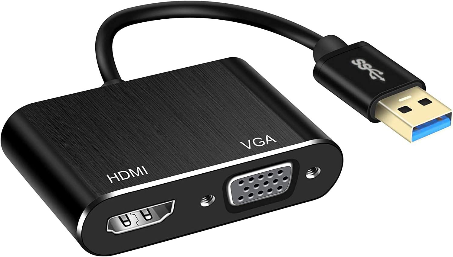 USB3.0 to HDMI VGA Adapter, avedio links 1 in 2 USB3.0 to