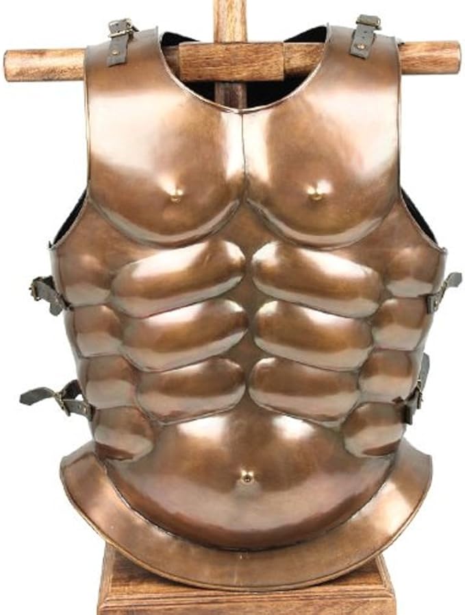 Medieval Roman Greek Muscle Body Armor Cuirass Copper