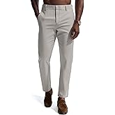 PJ PAUL JONES Mens Dress Pants 4-Way Stretch Tapered Trousers Extended Waist Dress Pant Casual Golf Pants