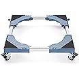 WBD WEIBIDA Adjustable Furniture Dolly with 4 Dual-Locking Wheels, Universal Washing Machine Base Stand, Square Appliance Mover for Refrigerator, Mini-Fridge, Washer & Dryer, Moving Cart