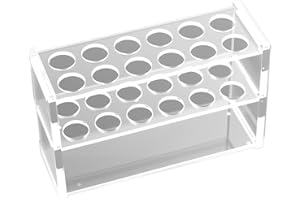Preamer 12 Sockets Clear Acrylic Test Tube Rack 10ML Test Tubes,Plastic Centrifuge Tube Holder Stand