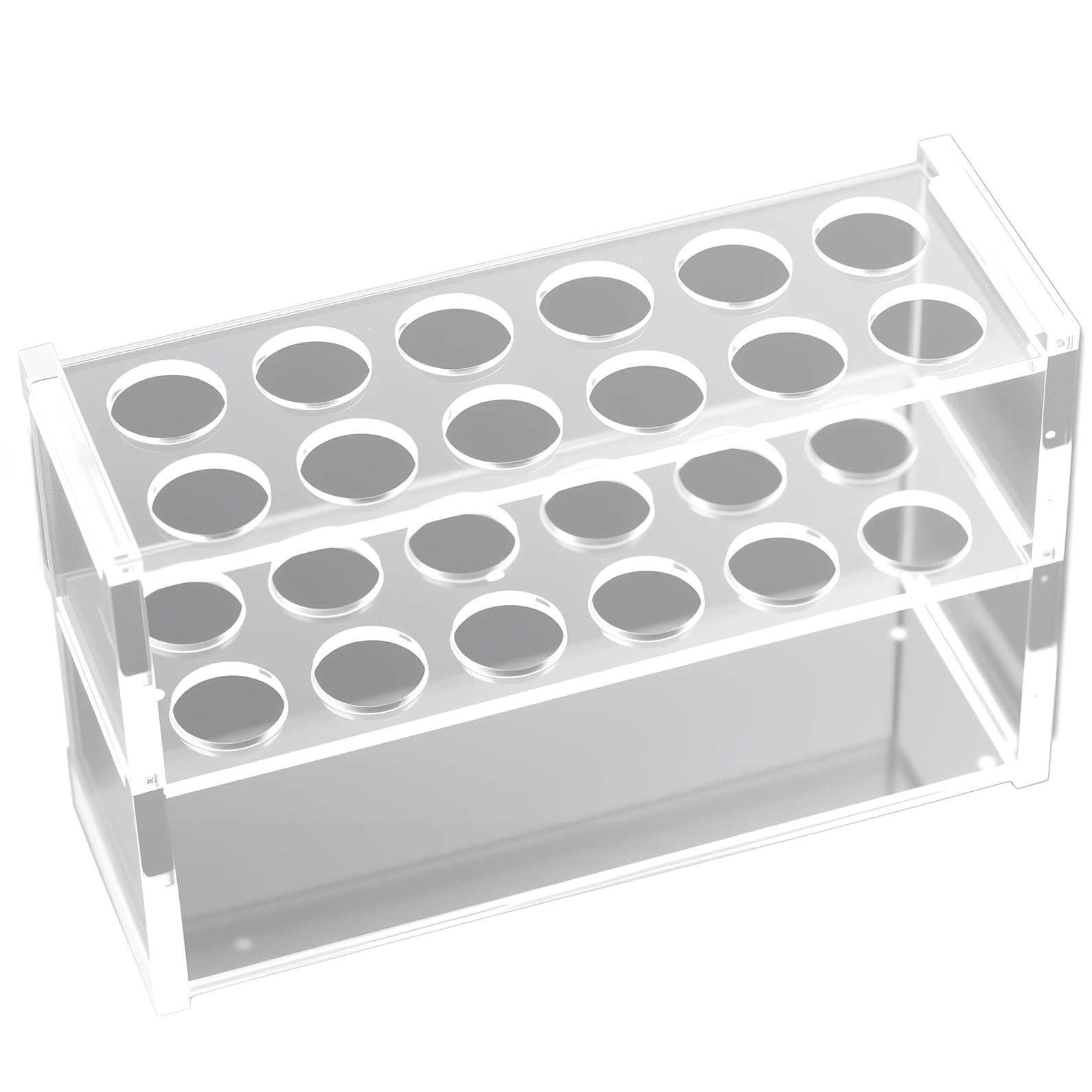 Photo 1 of Preamer 12 Sockets Clear Acrylic Test Tube Rack 10ML Test Tubes,Plastic Centrifuge Tube Holder Stand