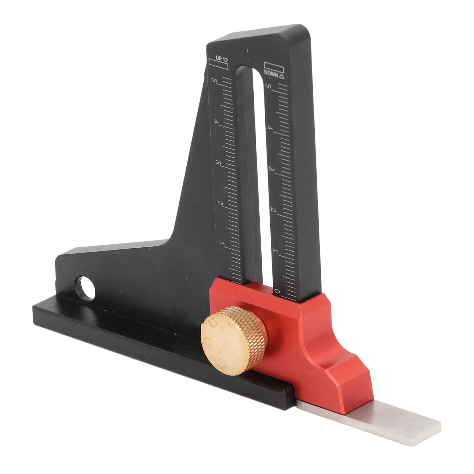 Depth Gauge, Dual Scales Aluminum Alloy Height Gauge, Measure, Mark and Locate Depth of Blade or Bit on Tablesaw, Router Tables, Routers & More, Woodworking Depth Measurement Tools