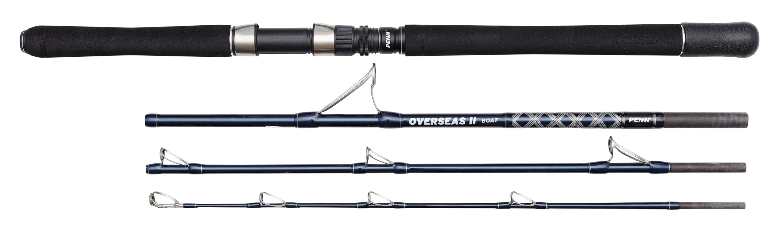 PENN Overseas II Boat Rod, Fishing Rod, Spincasting rods, Sea Fishing, for all Sea Fishing Species, Unisex, Assorted, 2.10m, 12-20lb