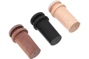 DEARMAMY 3pcs Wood Guitar Strap Button Locks 12mm End Pins for Acoustic Electric Bass Guitar with Rosewood