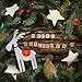 Tatuo 50 Pieces Large Wooden Star Cutouts Wood Ornaments for Crafts Unfinished Hanging Christmas Ornaments with Ropes for Embellishments, Wedding, DIY, Festival