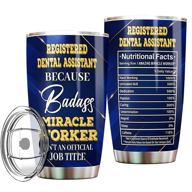 MONIZILUCKY Registered Dental Assistant Tumbler