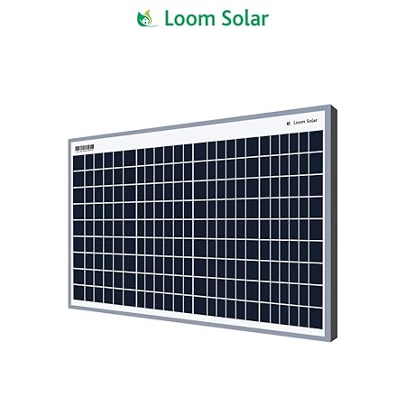 Loom Solar 40 Watt - 12 Volt Solar Panel for Home Lighting & Small Battery Charging