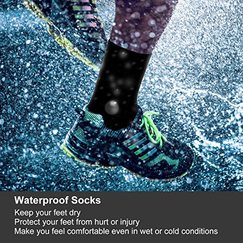 Waterproof Socks [SGS Certified] Men Women Breathable Socks for Hiking Skiing Winter Outdoor Sports-M