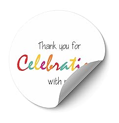 Birthday Cake Favor Stickers - Baby Shower Stickers