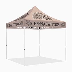 10x10 Henna Tattoo Themed Pop Up Canopy