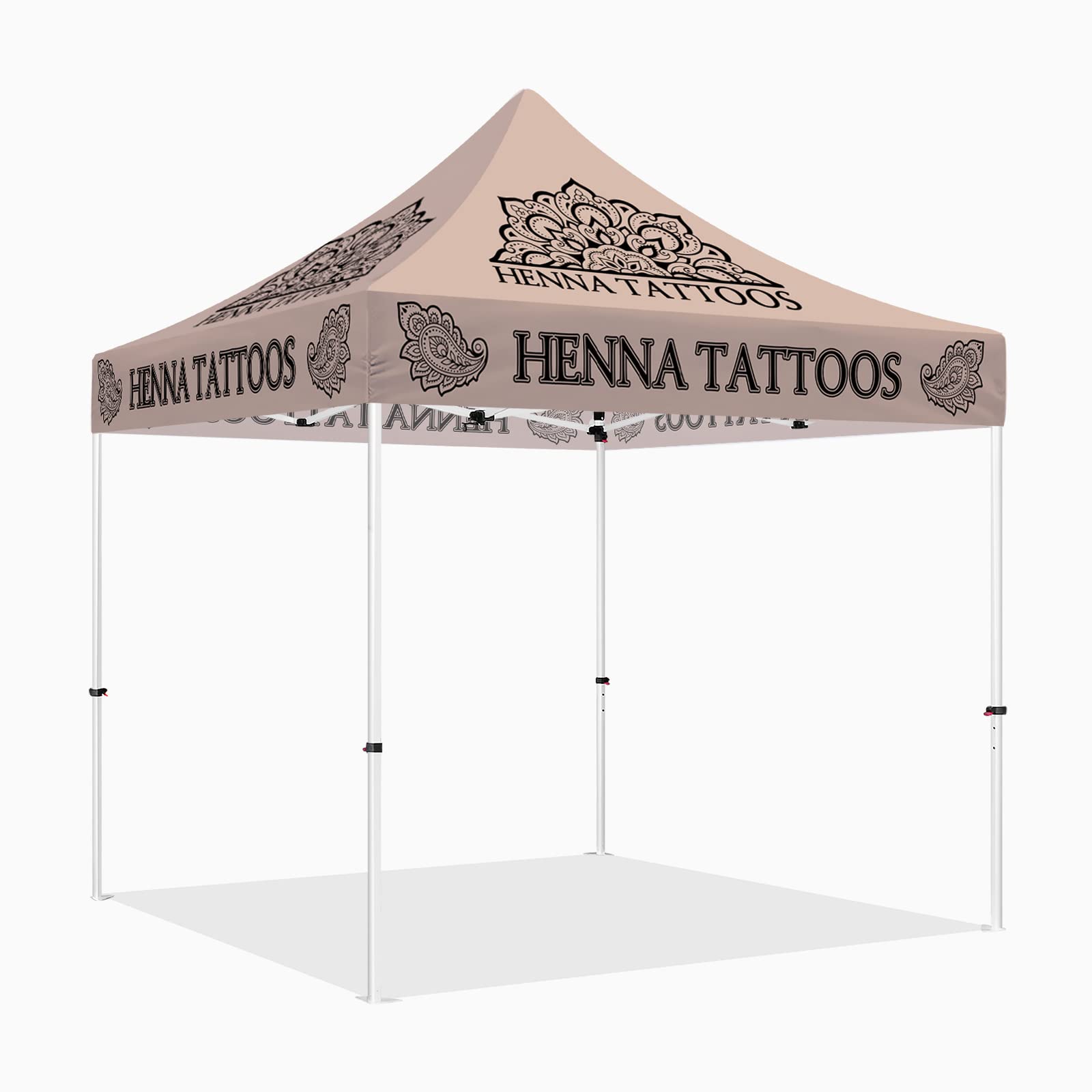 10x10 Henna Tattoo Themed Pop Up Canopy