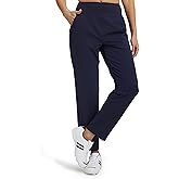 Libin Womens Casual Travel Pants 7/8 Stretchy Golf Pants Ankle Dress Pant Slacks Athletic Workout Sweatpants with 4 Pockets