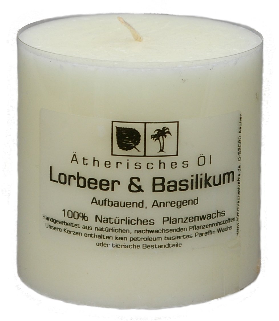 Amazon.de: Natur Kerze 7, 5 x 7, 5 cm aus Pflanzenwachs, beduftet mit