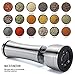 Electric Salt and Pepper Grinder Shakers, CANPER Battery Operated Stainless Steel Pepper Mills （1 Pack）