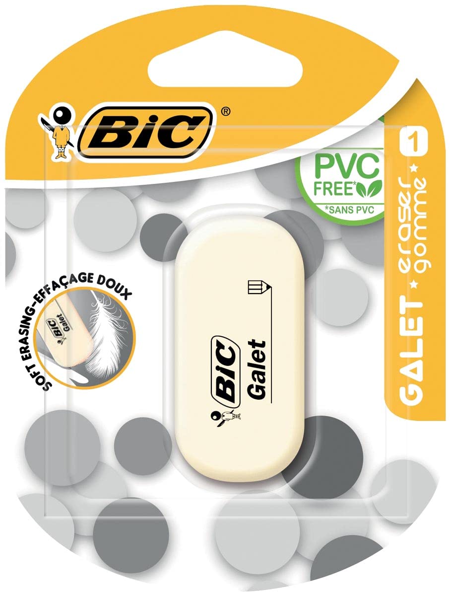 BIC Galet Eraser, Soft, Blister A 1 pcs, White