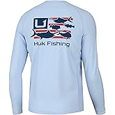 HUK Mens Pursuit Pattern Shirt, Sun Protecting Fishing Shirt