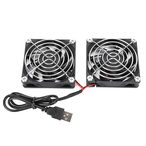 Dual Cooling Fans for Router, 5V USB Dual Cooling Fan Router heatsink ...