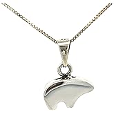 SILVADI 925 Sterling Silver Handmade Bear Pendant Necklace – Statement Animal Jewelry with Free 18" Italian Box Chain, Artisan Silver Pendant Made in Mexico