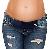 MAEBAND Maternity Belly Band for Pregnant Women — Instantly Extend Your Jeans, Pants & Shorts | Adjustable Waistband Belt Extender for Pregnancy & Postpartum | Soft & Stretchy Maternity Clothes Accessory for Comfort & Support (Small, Denim Blue)