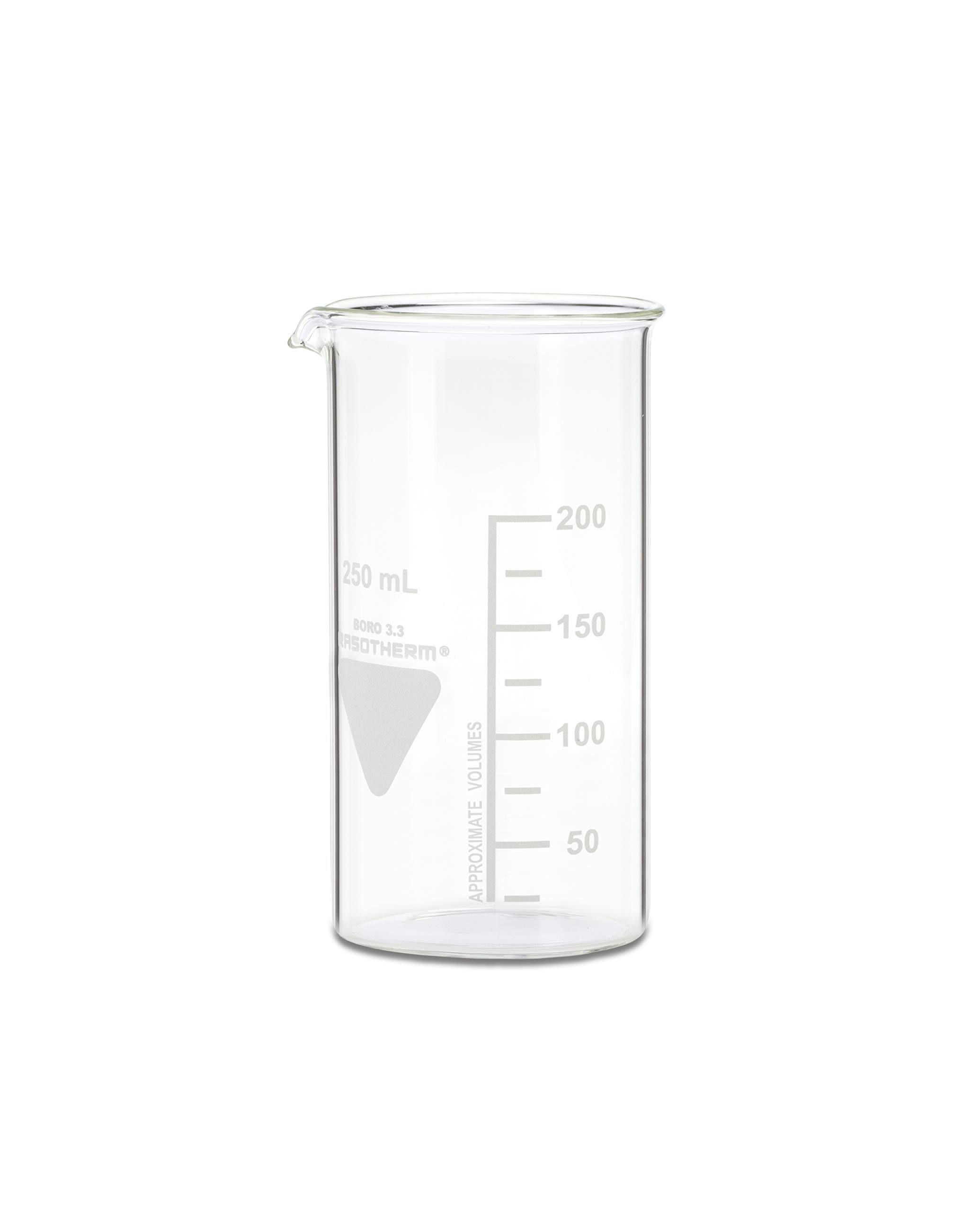 RASOTHERM Tall Beaker with Spout (Boro 3.3) 250 ml