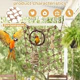 CQJ 2 Packs Natural Bird Rope Net Parrot Swing Hammock 12x8 inch S view 6