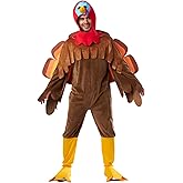 Seasons Adult Turkey Costume Animal Thanksgiving Halloween Costume for Women and Men, One Size