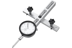 HDLNKAK Table Saw Dial Indicator Gauge, 0-1"/0.001" Dial Indicator, Table Saw Alignment Gauge Suitable for Calibrating Workshop, Machinery, Band Saw and Drill Press