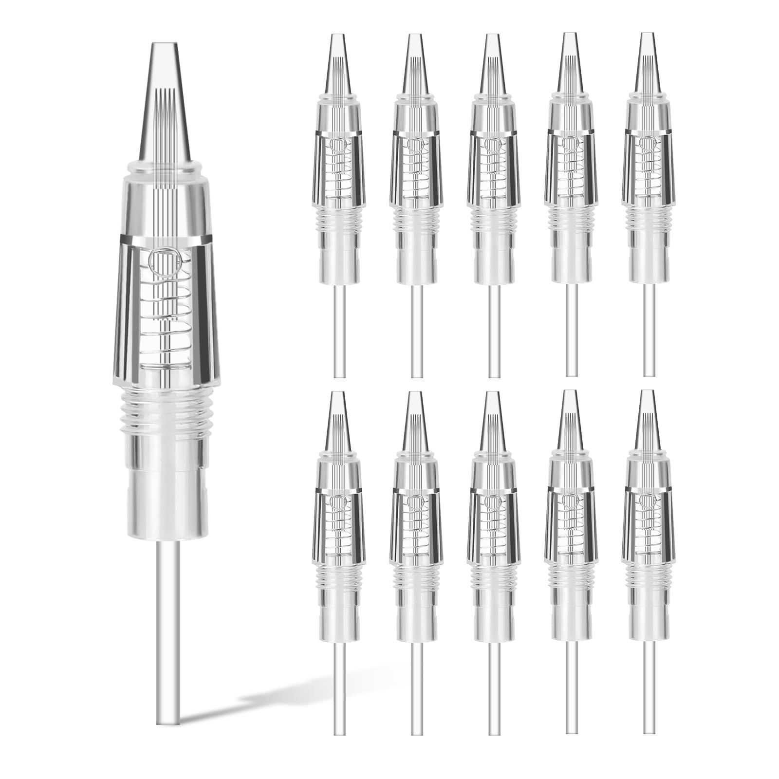 ATOMUS 10pcs Eyebrow Tattoo Cartridge Needles 5F Disposable Permanent Makeup Tattoo Needles for Eyebrow Eyeliner Tattoo Pen