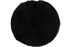OSOLADY Reusable Black Plush Toilet Bowl Lid Cover, Soft Protective Seat Lid Cushion, Household Toilet Seat
