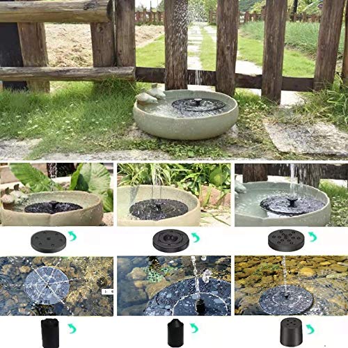 bestc Solar Fountain Water Pump for Birdbath, Submersible Outdoor Water Fountain Panel Kit for Bird Bath,Small Pond,Pool,Garden and Lawn