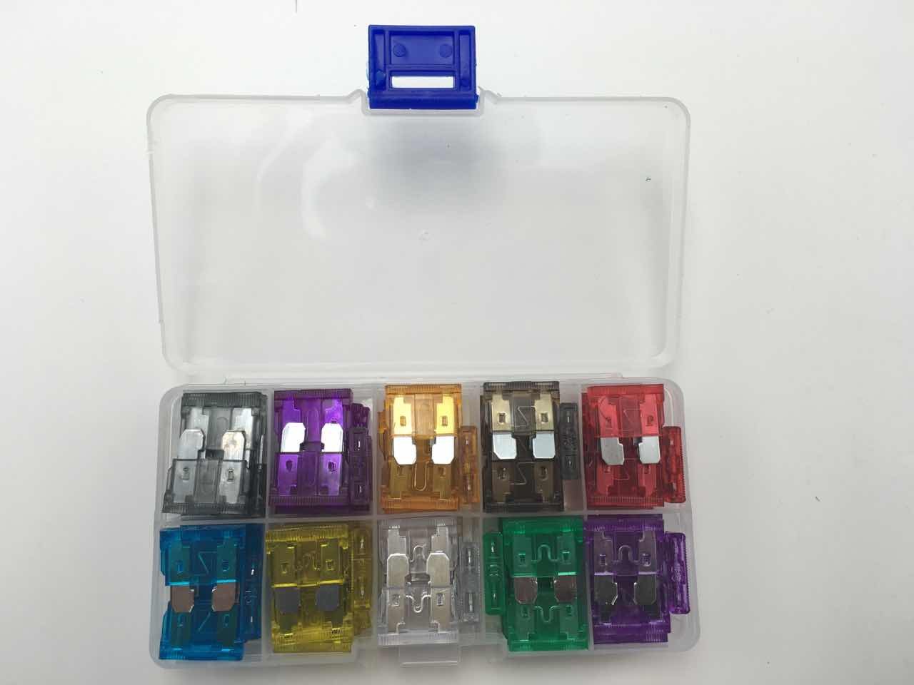 100pcs Assorted Car Truck Standard Blade Fuse Assortment 2A 3A 5A 7.5 A 10A 15A 20A 25A 30A 35A Automotive Replacement Fuse Set