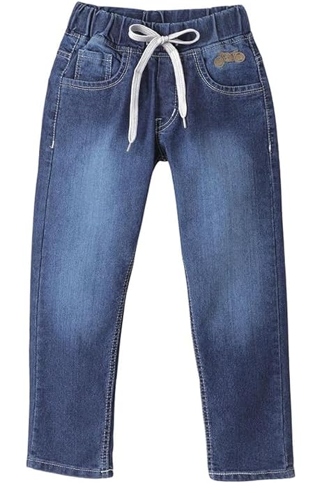 Baby Boy Pants KIDSCOOL SPACE Little Boys Jeans Overalls,Elasitic