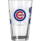 logobrands MLB Scatter 16oz Pint Glass (Chicago Cubs)