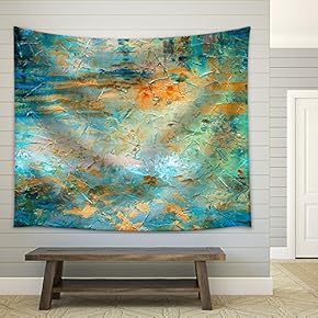 Abstract Oil Paint Texture on Canvas - Fabric Wall Tapestry Home Decor - 51x60 inches