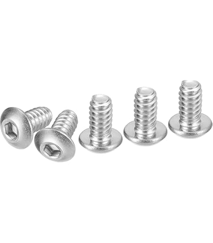 Uxcell #10-32 X 3/8 UNF Alloy Steel Hex Socket Button Head Screws - 20 Piece Set Black Finish
