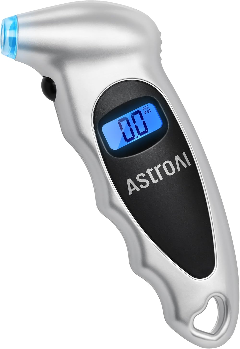 AstroAI Digital Tyre Pressure Gauge 150 PSI Backlit LCD 4 Units Silver