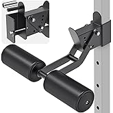 Kipika Nordic Hamstring Curl Squat Rack Attachment for Power Rack with 5/8" or 1" Hole - Adjustable Leg Hold Down Attachment with Premium Leather Surface