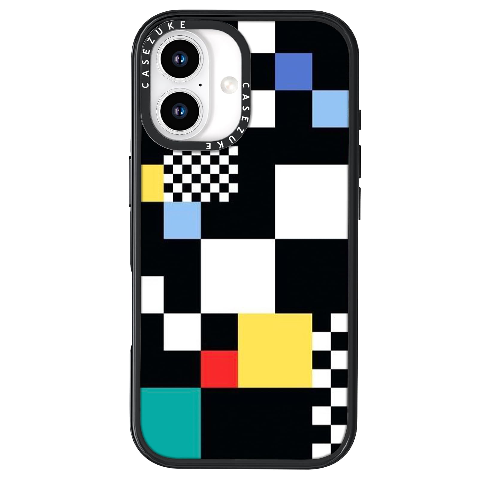Clear TPU Phone Case Cover for iPhone with Design, Drop Protection, Cute Case for Girl Women (Grid, iPhone 17)