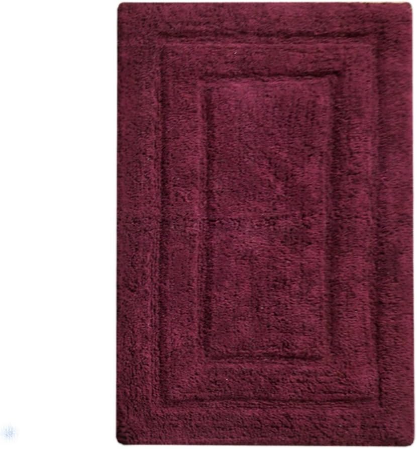 Amazon Com Chardin Home Classic Bath Rug Large 27 X45 Burgundy 100 Pure Cotton Super Soft Plush Absorbent With Latex Spray Non Skid Backing Home Kitchen