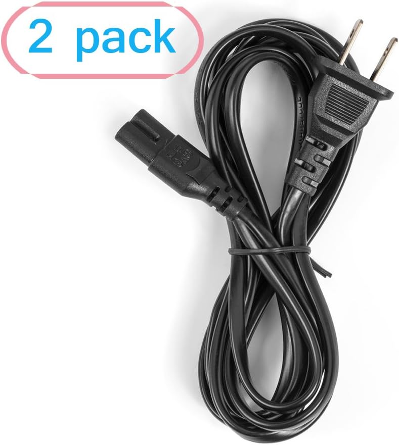 DTOL Adapter Cable for Sony Playstation 3 Slim Power Cord- 2 Pack
