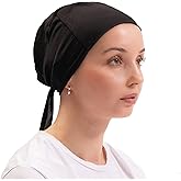 FabNest Women Hijab Undercap Islamic Muslim Under Scarf Hats Bonnet with Tie Back Non-Slip Breathable and Snug-Fit