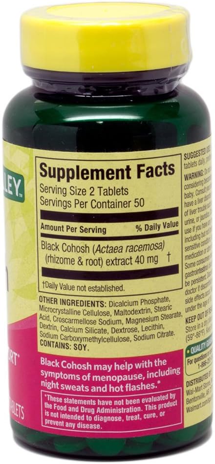 Spring Valley - Black Cohosh Extract, 100: Health & Personal Care